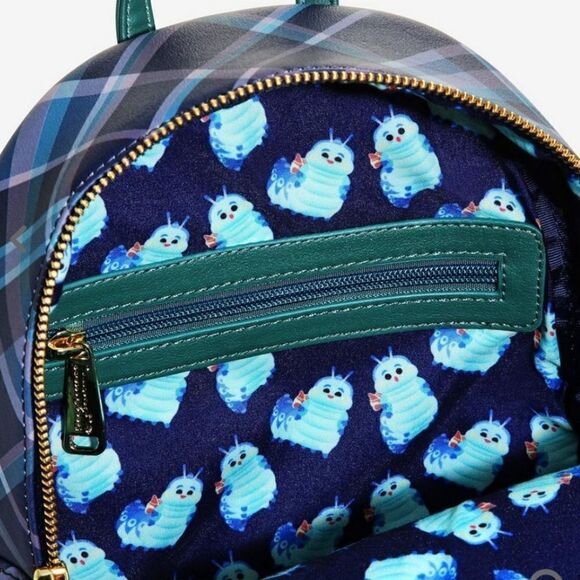 Loungefly Disney A Bug's Life Heimlich Plaid Mini Backpack and Cardholder - Picture 4 of 4